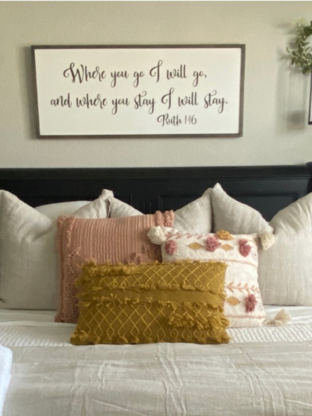 Set/3 Embroidered Pillows with Tassels - Picture 5 of 16